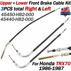 ホンダ TRX70 上下フロントブレーキケーブルキット左右 TRX 70 1986 - 1987 For Honda TRX70 Upper Lower Front Brake Cable Kit Left Right TRX 70 1986 - 1987