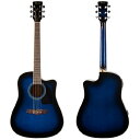 【Ibanez アイバニーズ Performance Series PF15 Cutaway Dreadnought エレアコ Transparent Blue Burst アコースティックギター アコギ ギター (並行輸入)】 b00gxmli3m