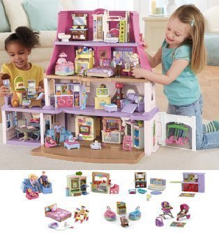 【送料無料】【[フィッシャープライス]Fisher-Price NEW!! Loving Family Dollhouse Super Bonus Set ***6 Rooms of Furniture + Everything For Baby Included*** [並行輸入品]】 b016g1ihqk