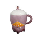 ☆春の特別企画☆エントリーで当店全品ポイント5倍!【送料無料】【Upstyle 3d Cute Cartoon Animal Inverted犬面白いセラミックマグセラミックコーヒーマグカップBPAフリーセラミック旅行マグカップ蓋、ハンドル水カップミルク、紅茶、ジュースサイズ380?ml 380ml パープル