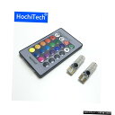 輸入カーパーツ 2ピースT10 W5W LED車ライトLED電球RGBリモコン194 168 501ストロボLedランプ読書灯白赤アンバー12 V 2 Pieces T10 W5W LED Car Lights LED Bulbs RGB With Remote Control 194 168 501 Strobe Led Lamp Reading Lights White Red Amber 12V