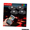 輸入カーパーツ RGB LEDロックライトBluetoothコントロールマルチカラーネオンLEDライトキットトヨタランドクルーザー車両アンダーカーライト RGB LED Rock Lights Bluetooth Control Multicolor Neon LED Light Kit For Toyota LAND CRUISER Vehicle Undercar light