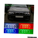 輸入カーパーツ HochiTechコットンマルチカラーRGB LEDエンジェルアイズキット(2000-2003 BMW E46 3シリーズクーペ用リモートコントロール付き)(改装前) HochiTech Cotton Multi-Color RGB LED Angel Eyes Kit with remote control for 2000-2003 BMW E46 3 Series Cou