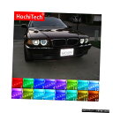 輸入カーパーツ 最新のヘッドライトマルチカラーRGB LEDエンジェルアイズハローリングアイDRL RFリモートコントロールBMW 7シリーズE38 1994-2001 4x131mm Latest Headlight Multi-color RGB LED Angel Eyes Halo Ring Eye DRL RF Remote Control For BMW 7 Series E38 199