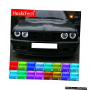 輸入カーパーツ 最新ヘッドライトマルチカラーRGB LEDエンジェルアイズハローリングアイDRL RFリモートコントロールBMW E30 E32 E34 1984-1990アクセサリー Latest Headlight Multi-color RGB LED Angel Eyes Halo Ring Eye DRL RF Remote Control For BMW E30 E32 E34 198