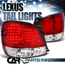 テールライト レクサス98-05 GS300 400 4300レッドクリアリアLEDブレーキテールライト Lexus 98-05 GS300 400 4300 Red Clear Rear LED Brake Tail Light
