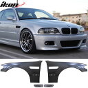 USパーツ 02-04 BMW E46 3シリーズ4D M3スタイルメタルフェンダ+クロームサイドベント 02-04 BMW E46 3 Series 4D M3 Style Metal Fenders + Chrome Side Vent