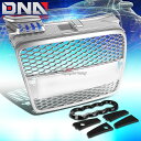 グリル 05-08アウディA4 B7シルバーABSハネコムメッシュバンパーグリップグリルガード FOR 05-08 AUDI A4 B7 SILVER ABS HONEYCOMB MESH BUMPER UPPER GRILL GRILLE GUARD