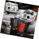 ヘッドライト New For 2004-2014 Titan Halo Projector Chrome Headlights + LED Black Tail Lights 2004年?2014年の新作Titan Haloプロジェクタークロームヘッドライト+ LEDブラックテールライト