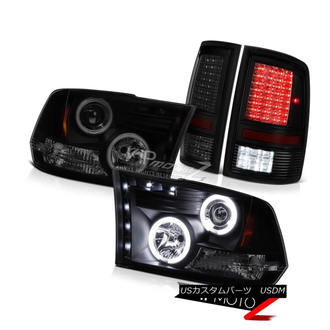 07-13 Silverado Black Headlamps Dark Smoke Taillights Tron Style LED SMD Newest