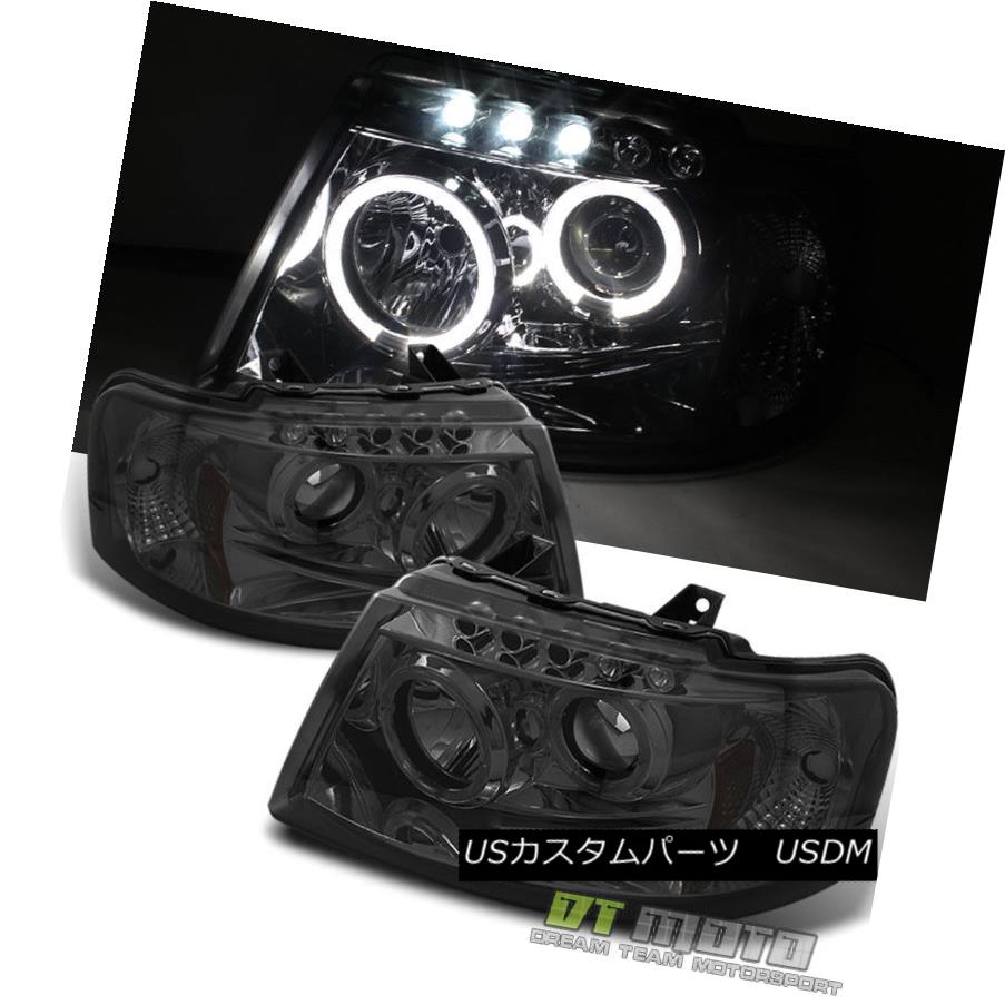 ヘッドライト Smoked 03 06 Ford Expedition Led Halo Projector Headlights 03 06 Left Right スモーク03 06フォード遠征ledハロープロジェクターヘッドライト03 06左 右 World倉庫 店 車用品 バイク用品 車用品 パーツ ライト ランプ ヘッドライト