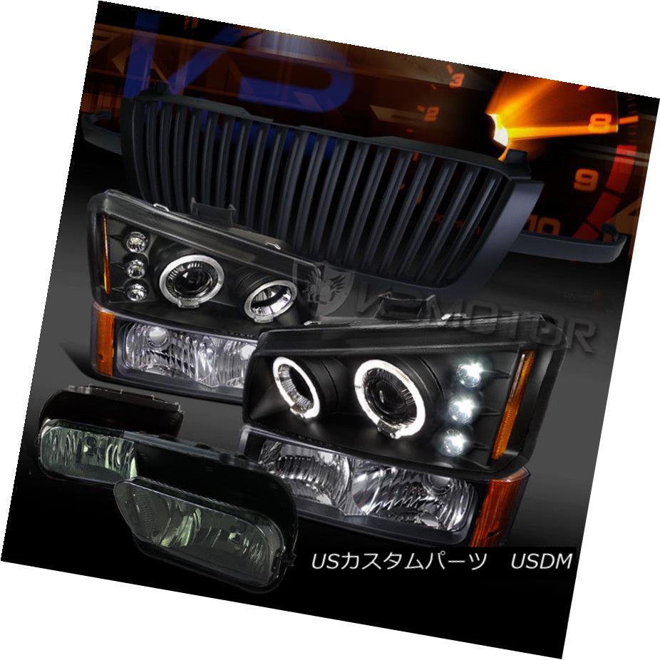 03-06 SILVERADO//05 AVALANCHE CCFL HALO LED PROJECTOR HEADLIGHTS CHROME 1500 2500