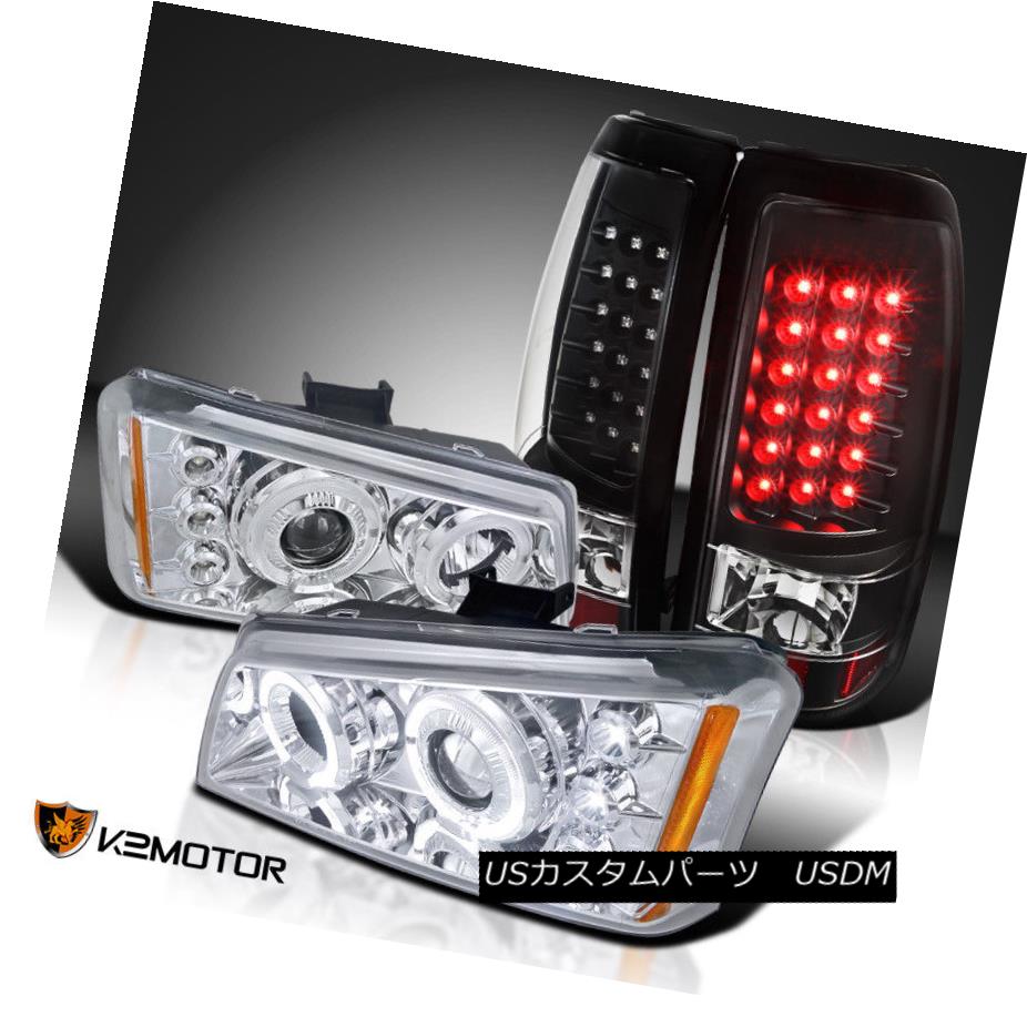 03-06 Silverado Chrome Headlights+Bumper Lamps+LED Tail Lamps+3rd Brake Light