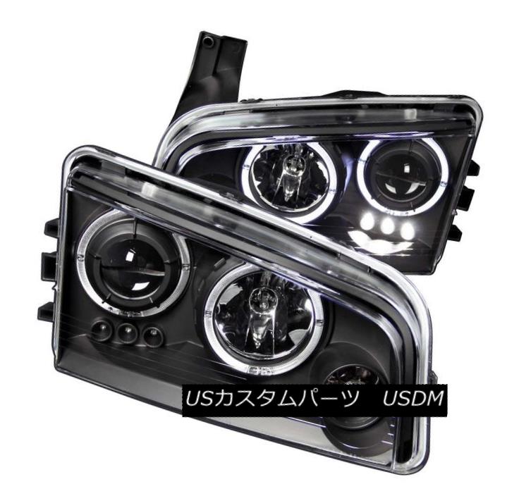 06-10 Dodge Charger Chrome Halo Projector Headlights+Corner Signal Lamp