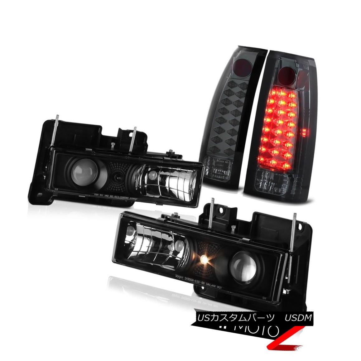 テールライト Black Projector Headlights Led オンライン Smoke Brake Signal Tail Lamps 98 Ck 1500 2500 黒プロジェクターヘッドライト Ledスモークブレーキ信号テールランプ 98 Ck 1500 2500 World倉庫 店 車用品 バイク用品 車用品 パーツ ライト