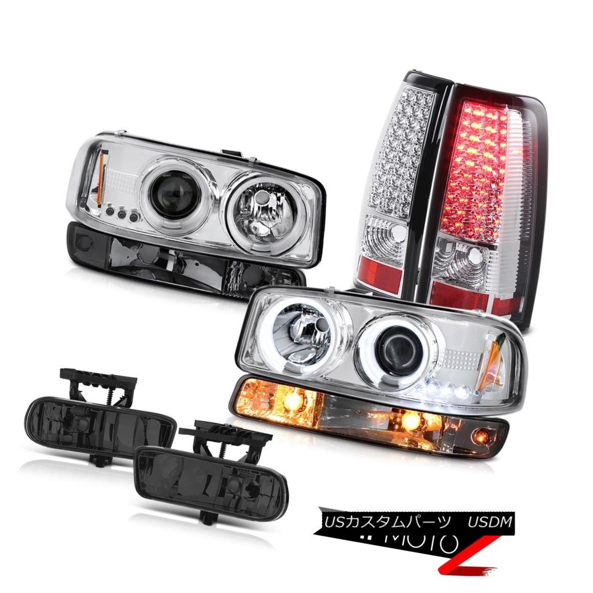 テールライト 99 02 オンライン Sierra 4 3l Smoked Fog Lamps Led Tail Brake Bumper Light Ccfl Headlamps 99 02シエラ4 3lスモークフォグランプテールブレーキバンパーライトccflヘッドランプ World倉庫 店 車用品 バイク用品 車用品 パーツ ライト ランプ