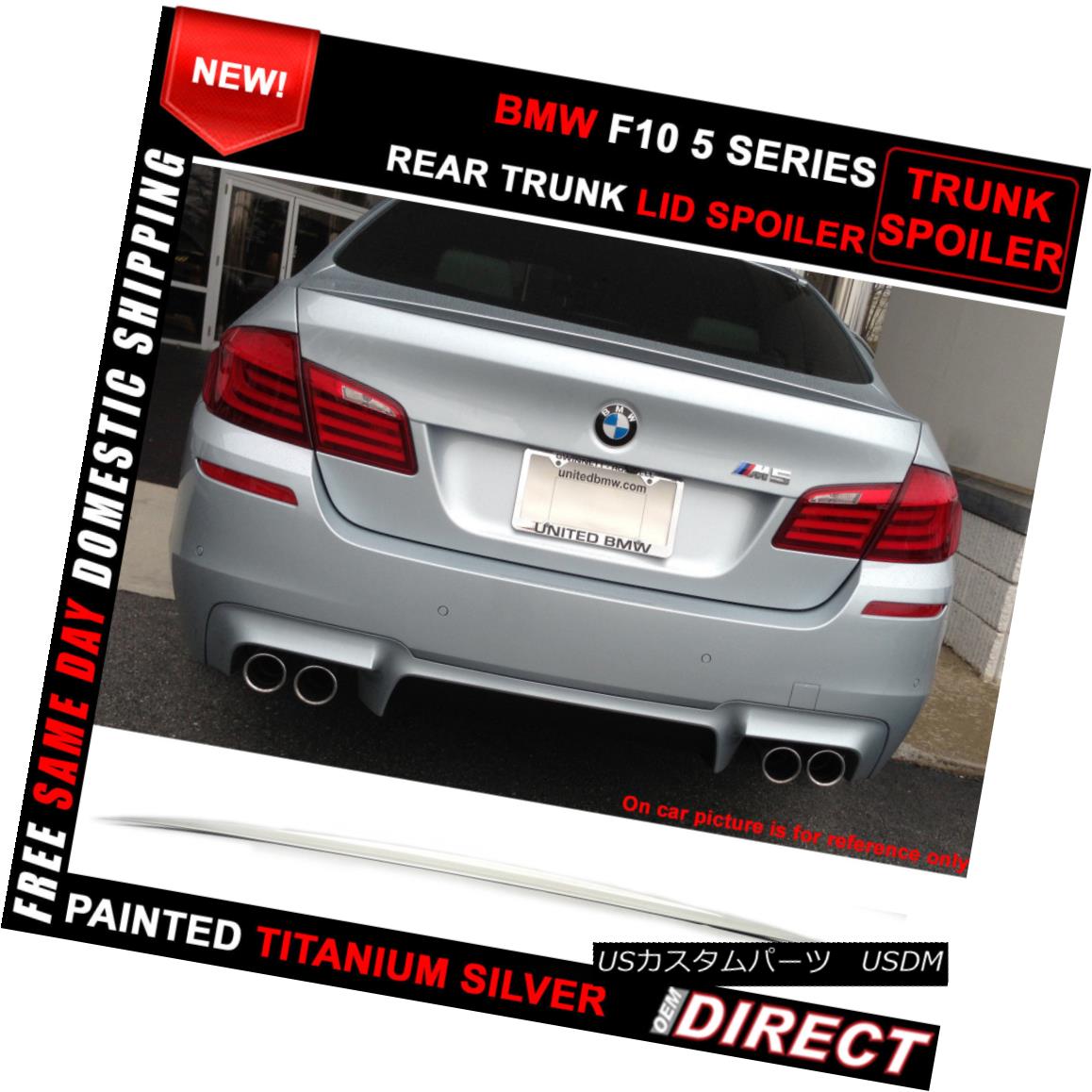 Fit For 11-16 BMW 5-Series F10 Sedan M5 Style #A90 Painted Trunk Spoiler