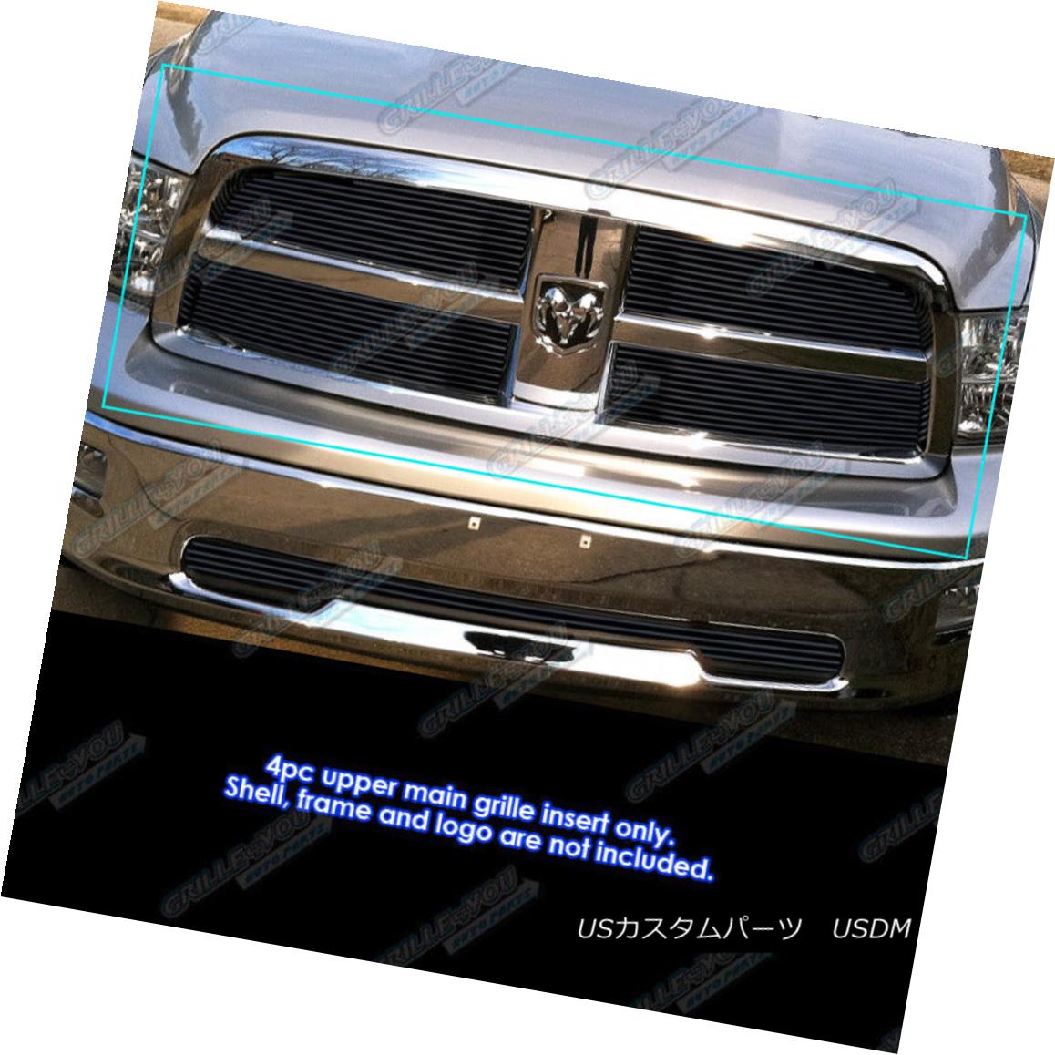 APS Compatible with 2009-2012 Dodge Ram 1500 Black Billet Grille Grill Insert S18-H31666D