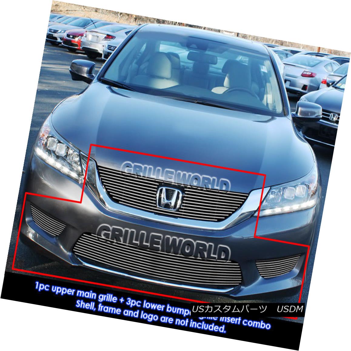 usグリル for 2013 2015 honda accord sedan オンライン w fog light