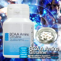 【BCAA Amino Citrulline(ビーシーエーエーアミノシトルリン)】L-シトルリン、すっぽん粉末、赤マムシ肝臓粉末、配合サプリ 10P1Aug12