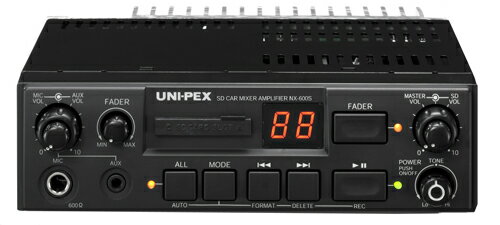 ユニペックス　UNI-PEX 車載用 SDレコーダー付ミキサーアンプ NX-600S (NX600S)