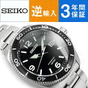 【逆輸入 SEIKO】セイコー クロノグラフ キネティック メンズ 腕時計 ブラックダイアル ステンレスベルト SKA747P1【AYC】