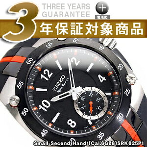 【逆輸入SEIKO Sportura】セイコー スポーチュラ メンズ腕時計 IPブラックベゼル ブラックダイアル ウレタンベルト SRK025P1