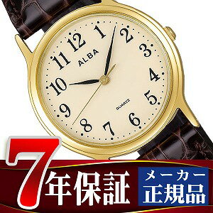 【SEIKO ALBA】セイコー アルバ スタンダード ペアウオッチ メンズ 腕時計 ベージュ×ダークブラウン AIGN006 【正規品】SEIKO ALBA セイコー アルバ スタンダード ペアウオッチ メンズ腕時計 AIGN006