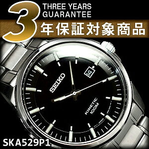 【楽天市場】【逆輸入SEIKO KINETIC】セイコー メンズ キネティック 腕時計 ブラックダイアル ステンレスベルト SKA529P1