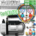 【ポイント10倍】エアコンガスチャージ&真空ポンプ R134...