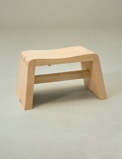 アール曲線の座りやすい風呂椅子 木製 【ひのき】 ニューふろいす