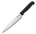 SPYDERCO(スパイダルコ)Utility Knife セレーションユーティリティーナイフ ブラックスライサー 波刃包丁シースは付いていません。