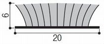 【メール便可2個まで】すき間モヘアシール グレー 巾20×高さ6mm [ すきま風 防止 …...:select-tool:10005545