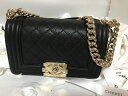 【新品】【入手困難サイズ】【送料無料】【SELECTHOUSE☆セレクトハウス】CHANEL シャネル 17P 春夏新作 ボーイシャネルキャビアスキン!ショルダーBAG
