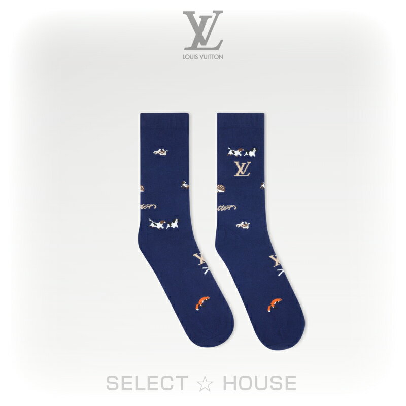 直営店 正規品 ルイヴィトンお取り寄せ新品LOUIS VUITTONルイ・ヴィトンソックス・アニマル ブラゾン