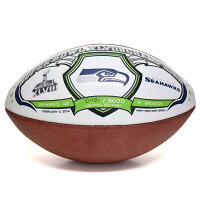 NFL Super Bowl XLVIII フットボール - 
シアトル・シーホークスの優勝記念ボール＆第48回スーパーボウル記念ボール★インテリアやプレゼントにも喜ばれます！！
