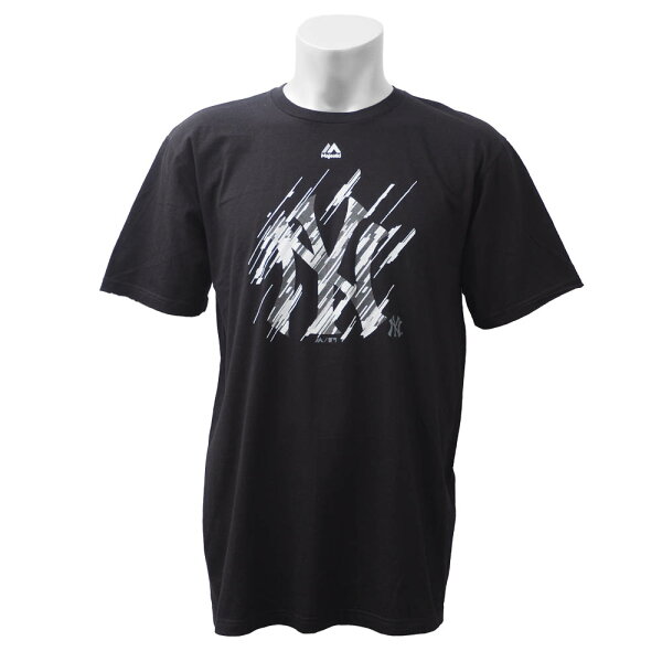 MLB ヤンキース Tシャツ プレイング ザ・シフト マジェスティック/Majestic ブラック
