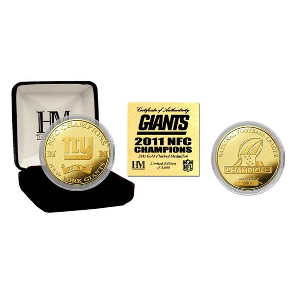 NFL WCAc RC nCh~g 2011 Champions 24KT Gold Coin