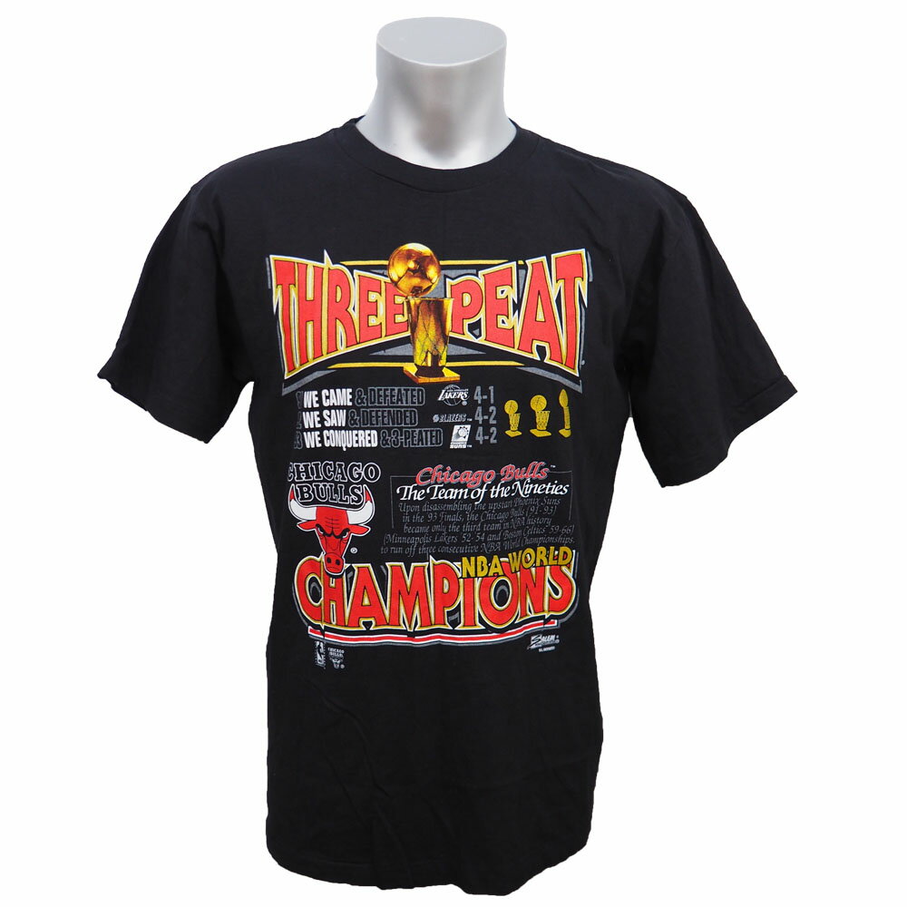 NBA ブルズ 1993年 ファイナル 3連覇記念Tシャツ Salem ブラック レアアイテム【1909プレミア】の画像
