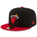 お取り寄せ NBA ヒート オフィシャル チームカラー 2トーン 59FIFTY キャップ ニューエラ/New Era Black/Red