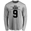 お取り寄せ NFL カウボーイズ トニー・ロモ プレーヤー イシュード ロング Tシャツ アッシュ