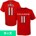 NFL ファルコンズ フリオ・ジョーンズ キッズ ネーム&ナンバー Tシャツ マジェスティック/Majestic【OCSL】