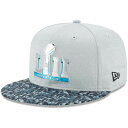 NFL 第52回 スーパーボウル クローム プリント 9FIFTY アジャスタブル キャップ/帽子 ニューエラ/New Era グレー
