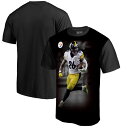NFL スティーラーズ レビオン・ベル プレイヤー サブリメイテッド グラフィック Tシャツ