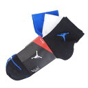 ナイキ ジョーダン/NIKE JORDAN ジャンプマン QTR 3PPK ソックス/靴下 BLACK/WHITE/HYPER ROYAL SX5544-024