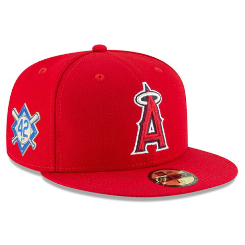 MLB エンゼルス 2018 ジャッキー・ロビンソン・デイ 59FIFTY フィッテッド キャップ/帽子 ニューエラ/New Era レッド