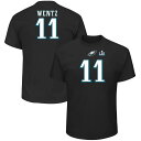 NFL イーグルス カーソン・ウェンツ Tシャツ スーパーボウル52 バウンド エリジブル レシーバー パッチ ネーム&ナンバー Pro Line