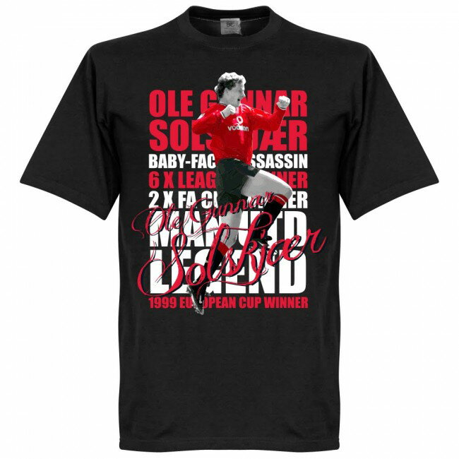 マンチェスター・ユナイテッド グンナー・スールシャール Tシャツ SOCCER レジェンド サッカー/フットボール ブラック