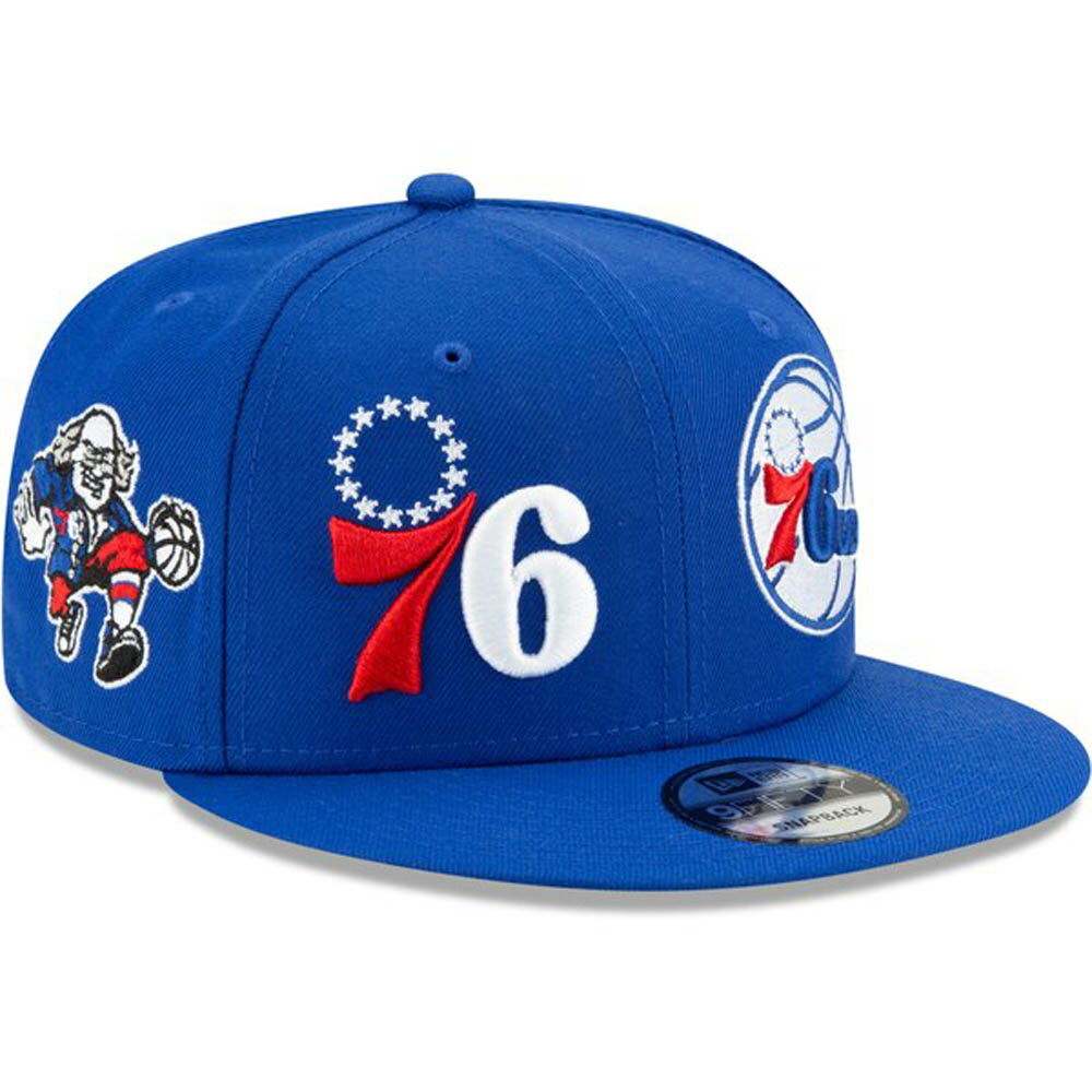 76ers キャップ/帽子 NBA ロゴ ラップ 9FIFTY アジャスタブル スナップバック ニューエラ/New Era ロイヤルの画像
