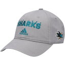 NHL シャークス キャップ/帽子 Team Callout Adjustable Hat アディダス/Adidas グレー